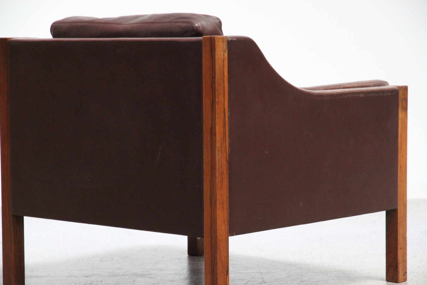 Leather & Rosewood Chair by Poul Volther