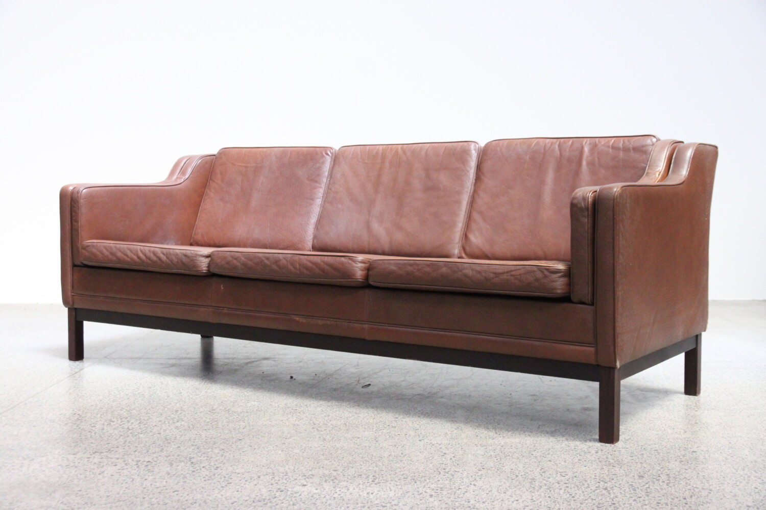 Three Seater Leather Sofa by Mogens Hansen