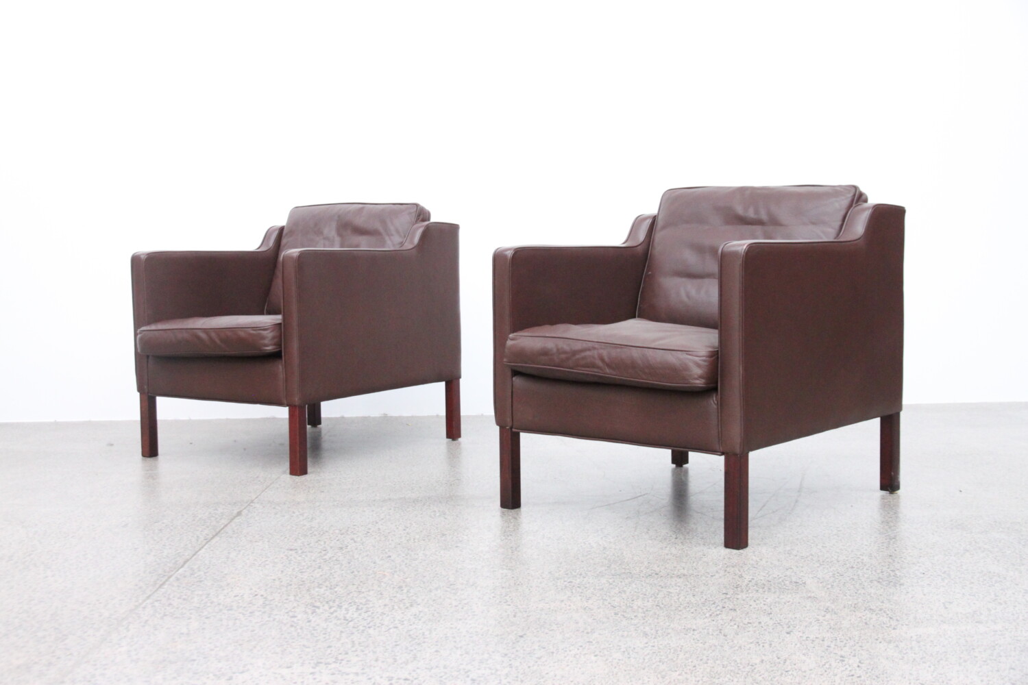 Brown Leather Armchairs