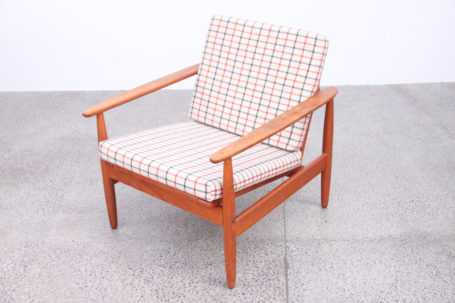 Teak Armchair With Wool sold