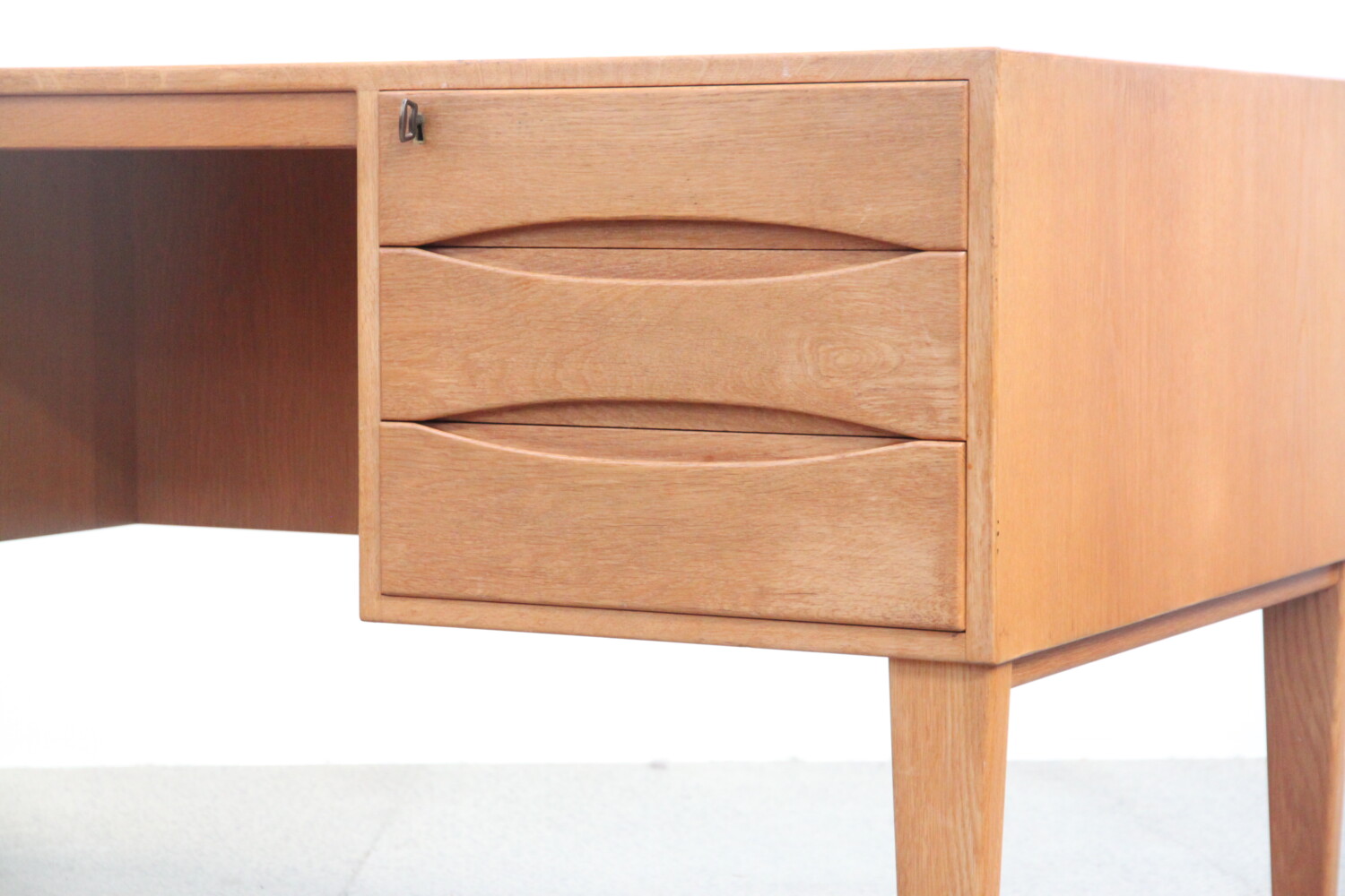 Oak Sleigh Leg Desk by Christian Moller