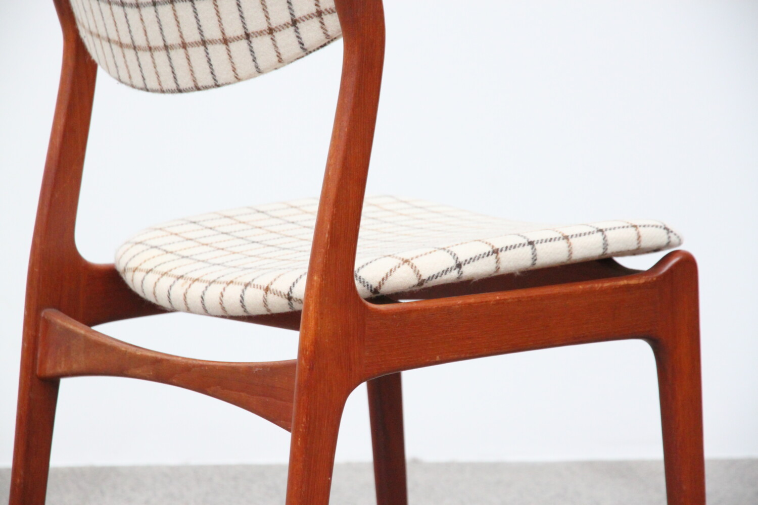 Teak & Wool Dining Chairs x4 sold