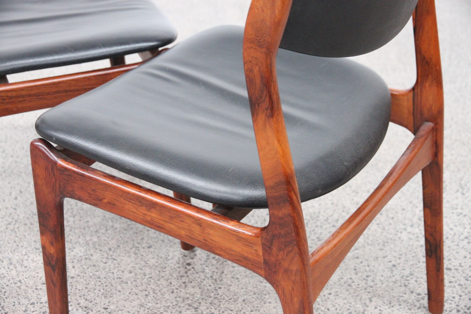Leather & Rosewood Dining Chairs sold