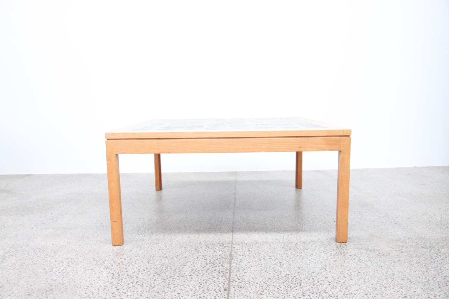 Extra Large Oak Coffee Table With Mosaic Tiles