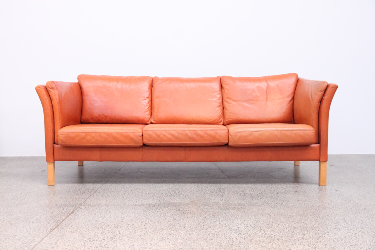 Leather Three Seater Sofa by Skalma