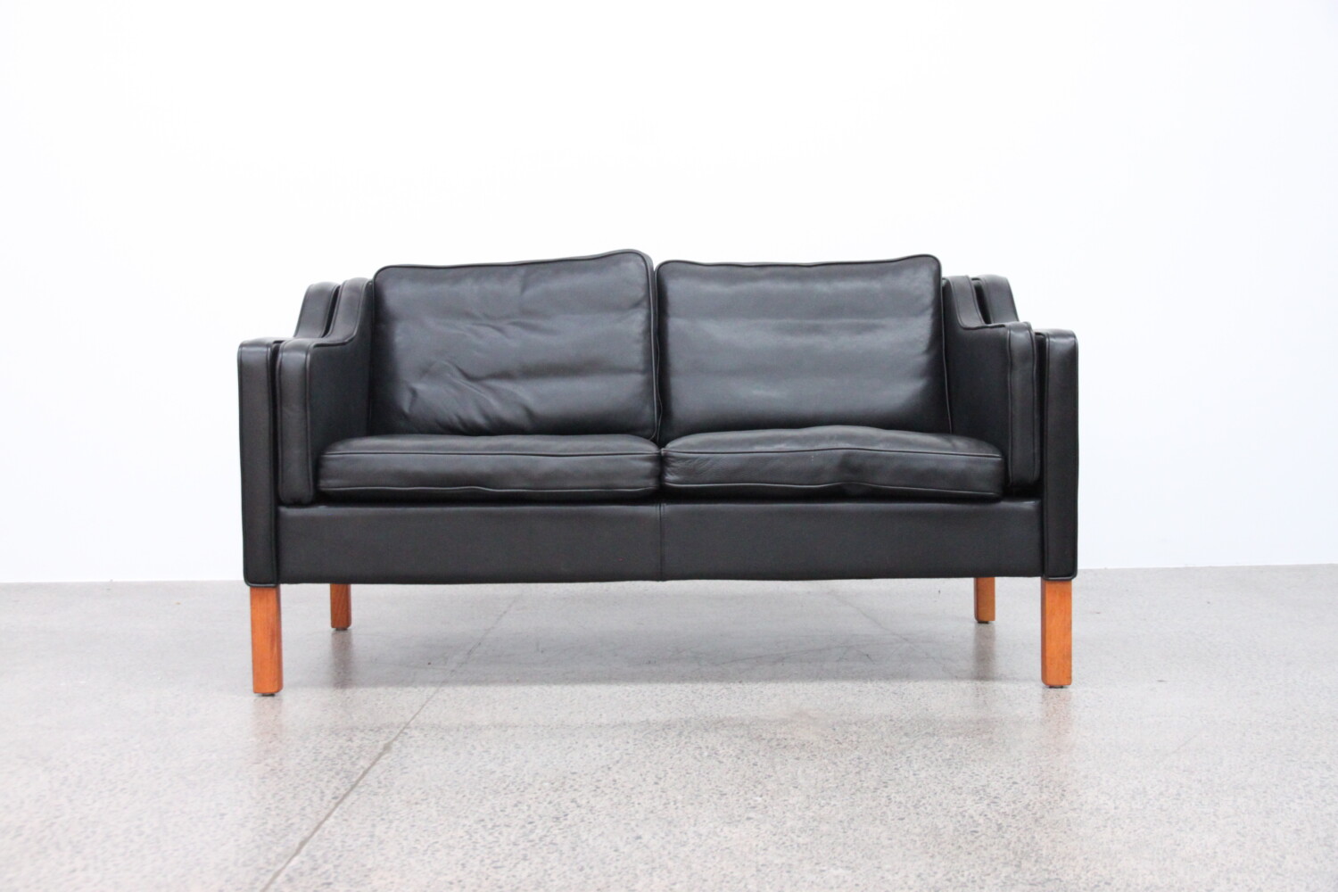 Pair of Leather Sofas by Mogens Hansen