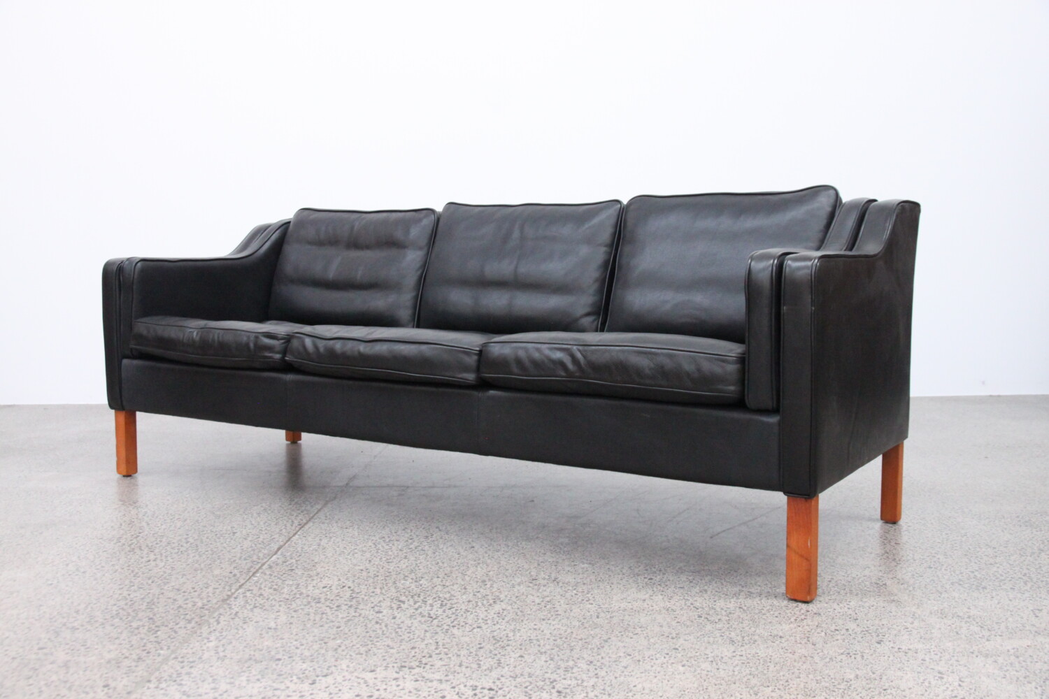 Pair of Leather Sofas by Mogens Hansen