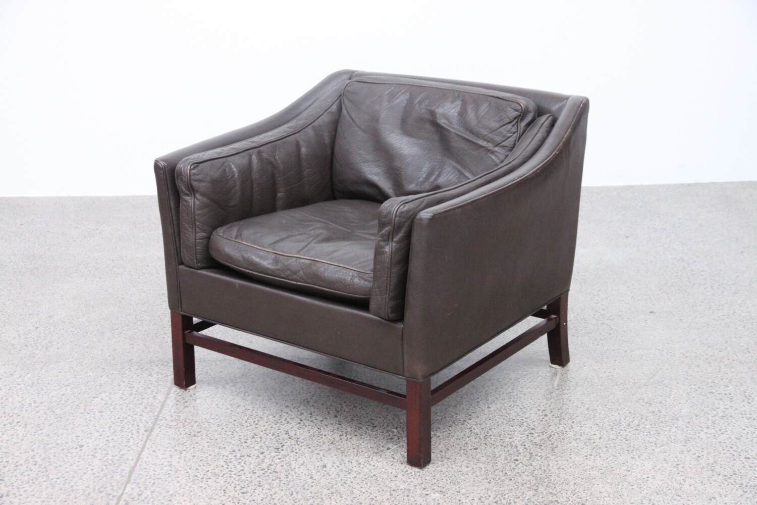 Danish Leather Armchair by Grandt Mobelfabrik