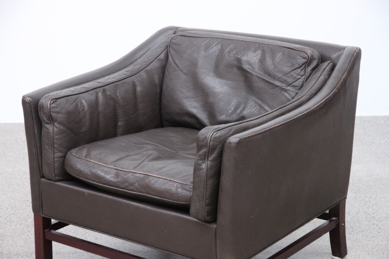 Danish Leather Armchair by Grandt Mobelfabrik
