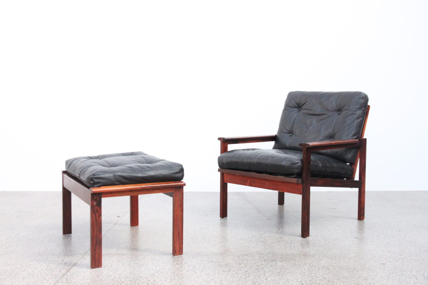 Armchair & Footstool by Illum Wikkelso