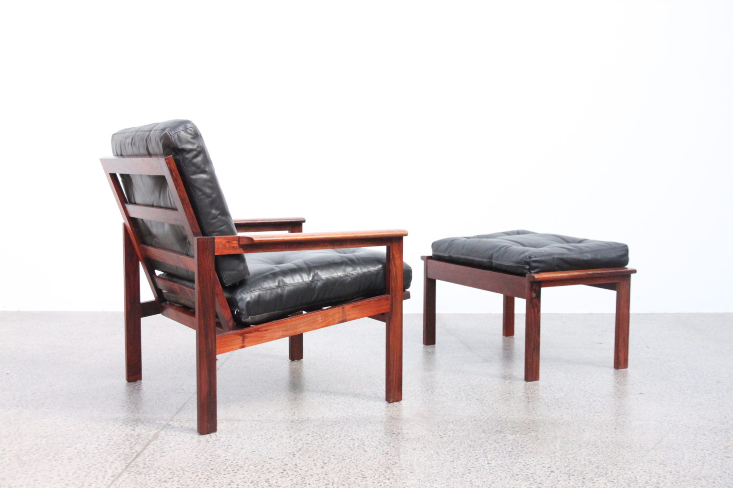 Armchair & Footstool by Illum Wikkelso
