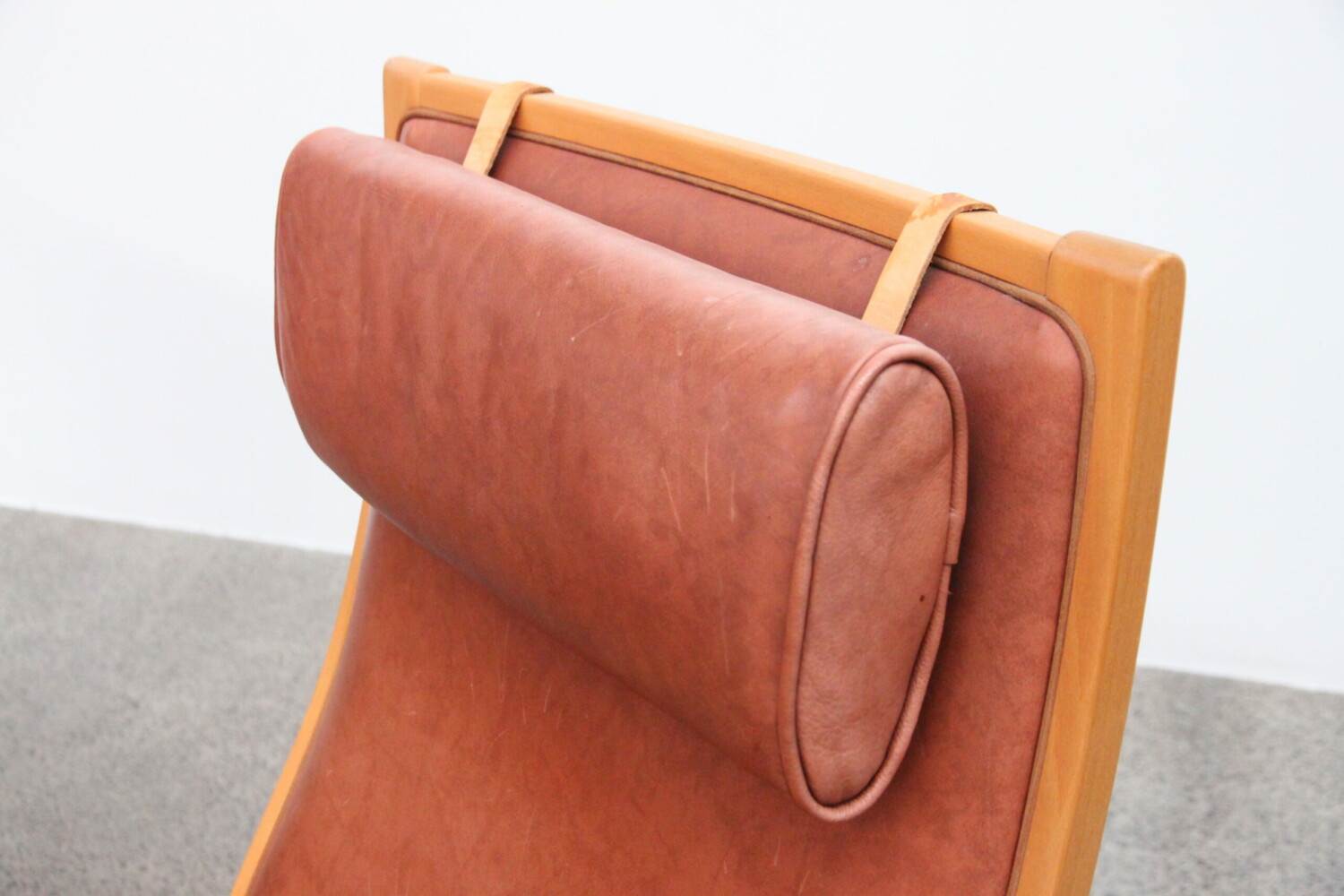 Pair of Tan Leather Armchairs by Finn Ostergaard