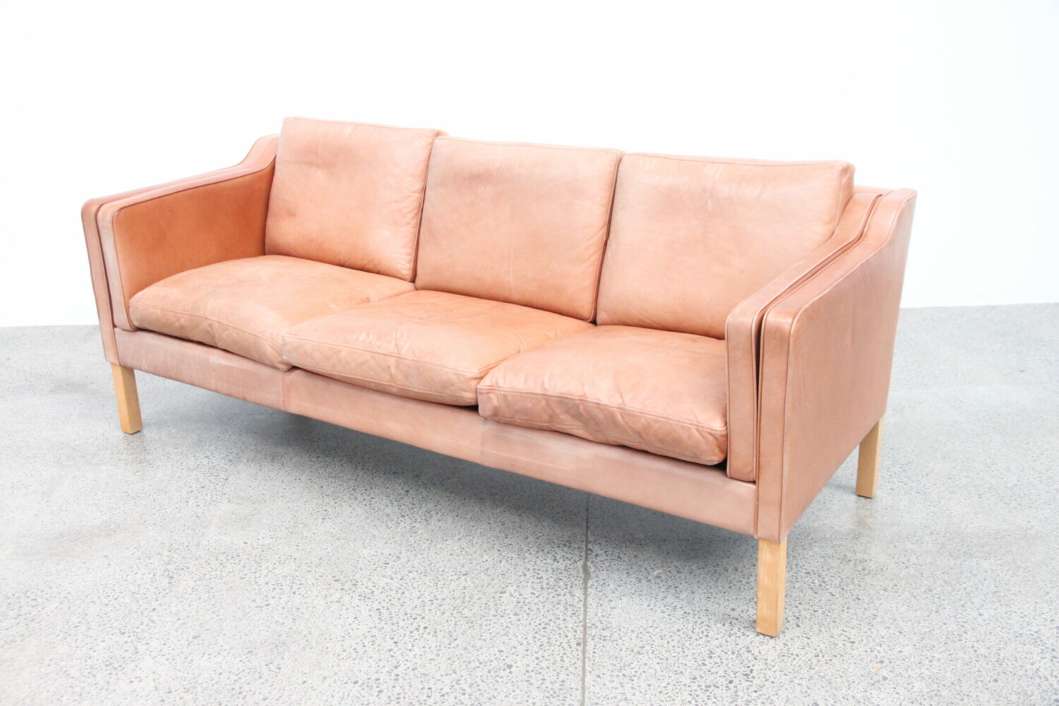 Tan Danish Leather Sofa
