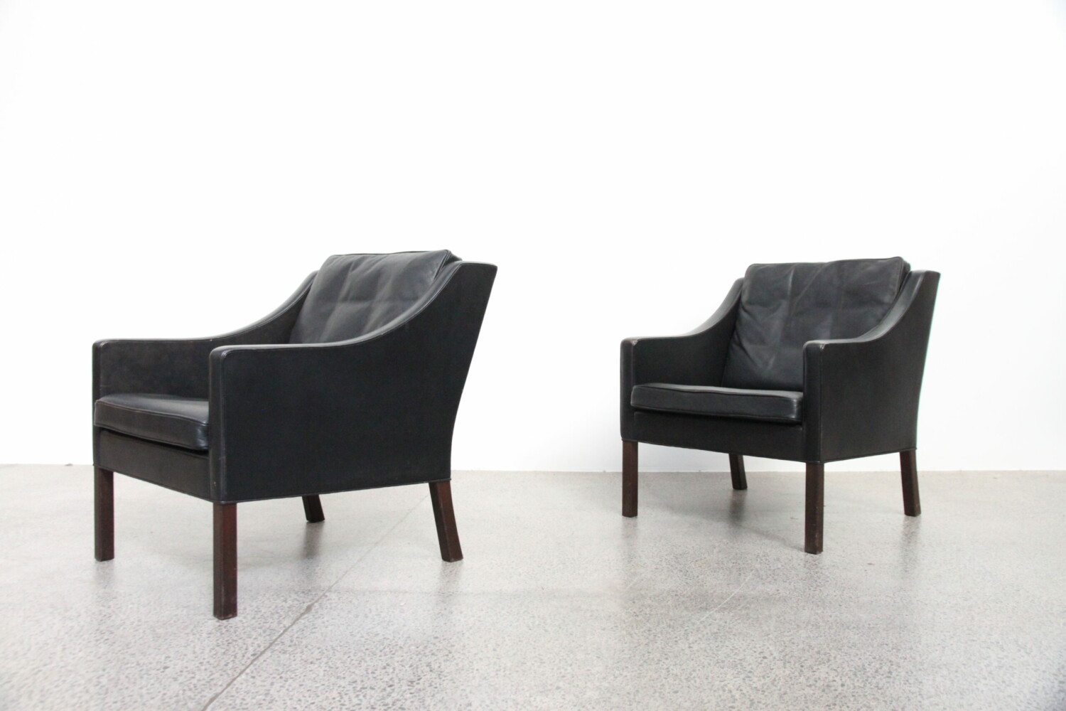 Pair of Leather Armchairs by Borge Mogensen sold