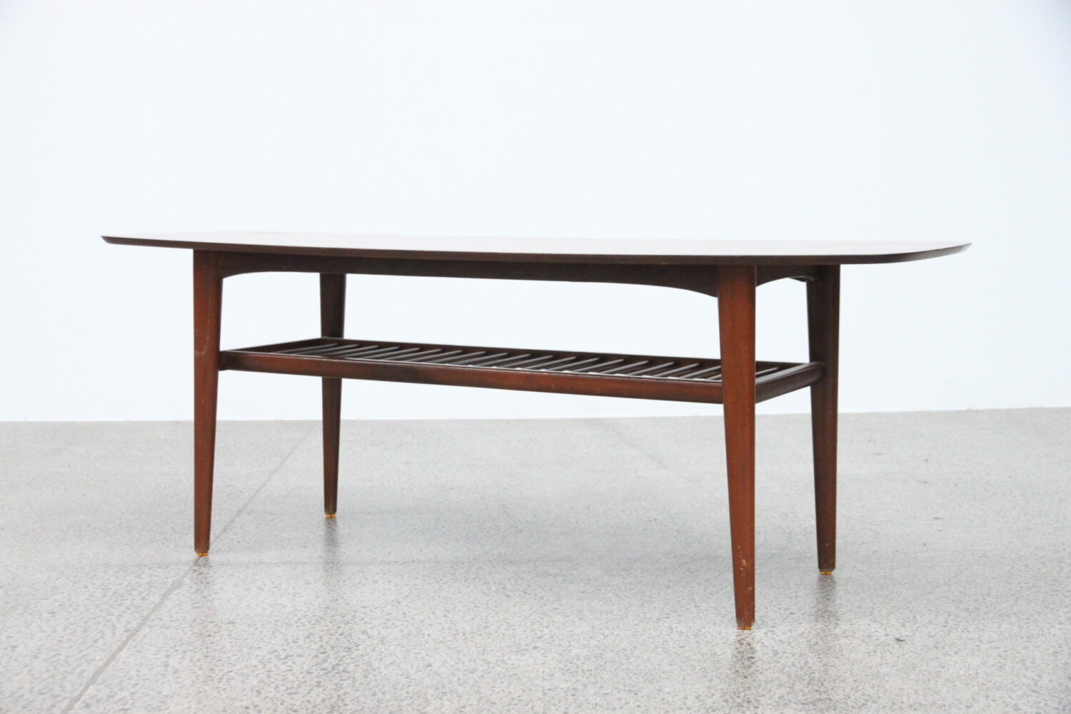 Walnut Coffee Table With Lower Shelf