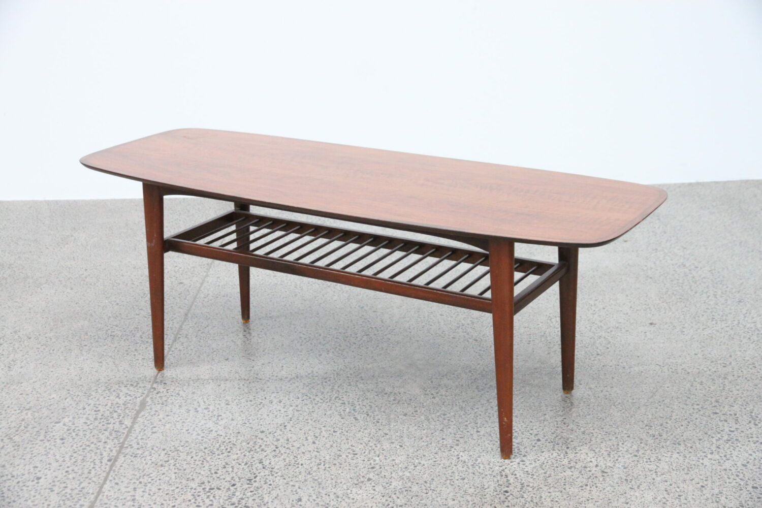 Walnut Coffee Table With Lower Shelf