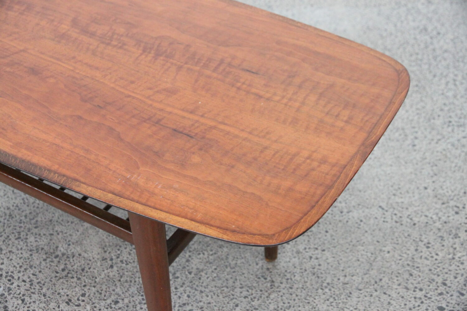 Walnut Coffee Table With Lower Shelf