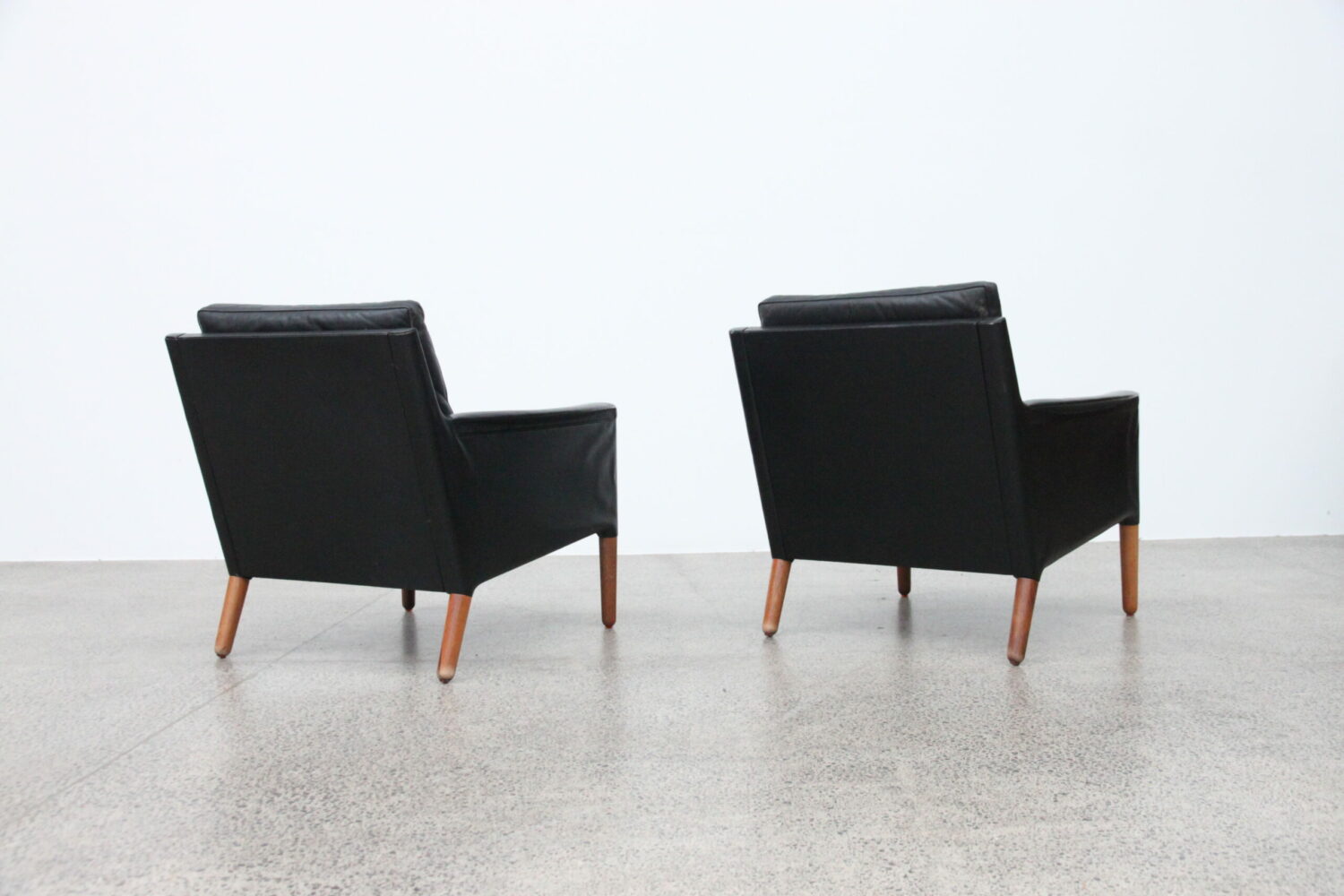 Pair of Leather Armchairs by Kurt Ostervig