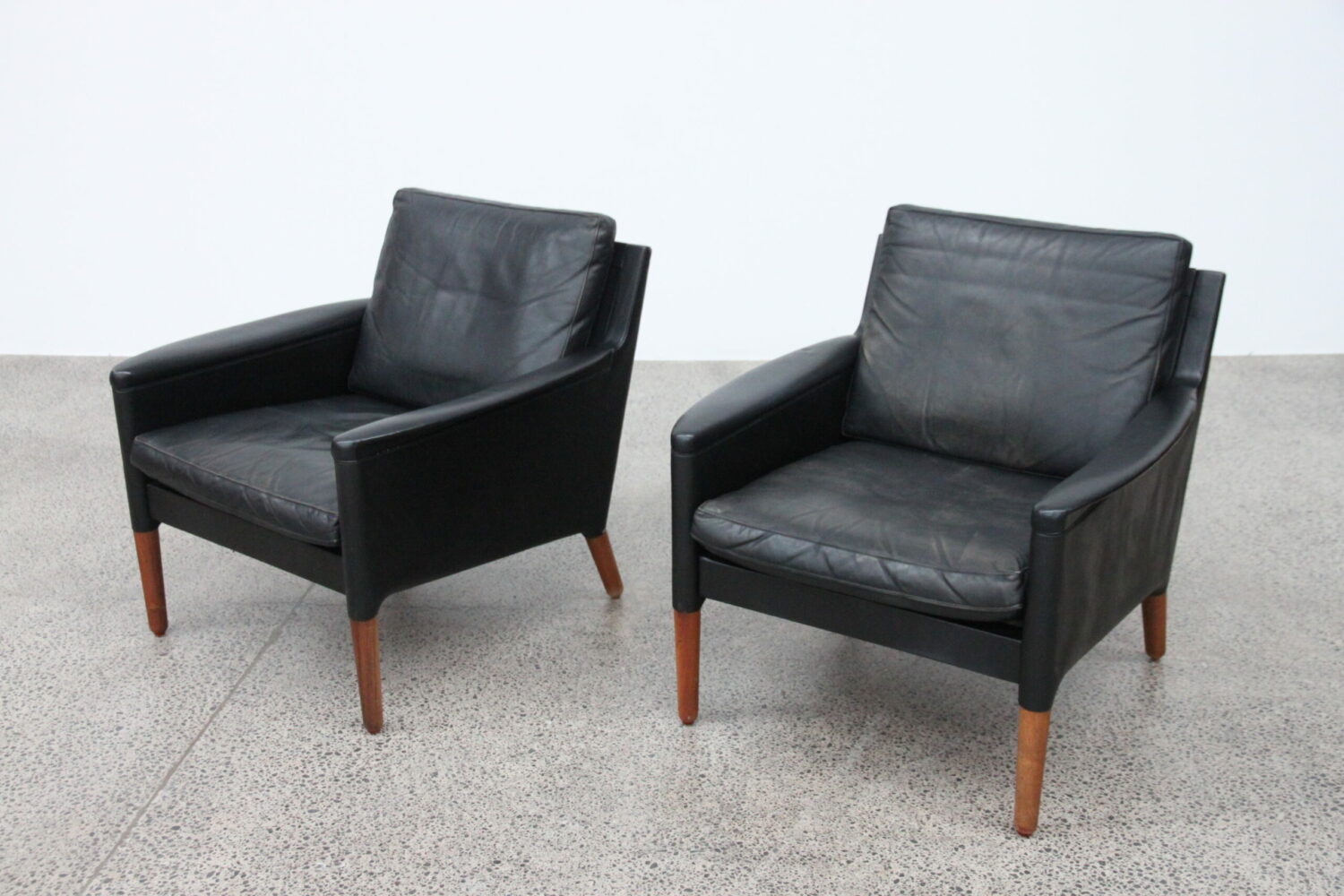 Pair of Leather Armchairs by Kurt Ostervig