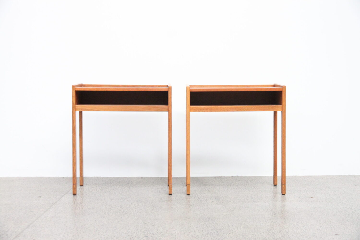 Pair of Bedside Tables Oak + Teak