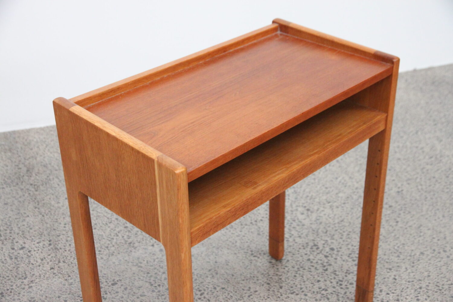 Pair of Bedside Tables Oak + Teak