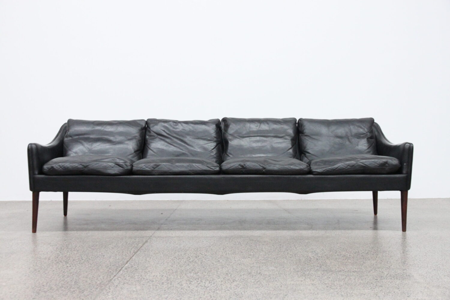 Leather 4 Seater Sofa by Hans Olsen