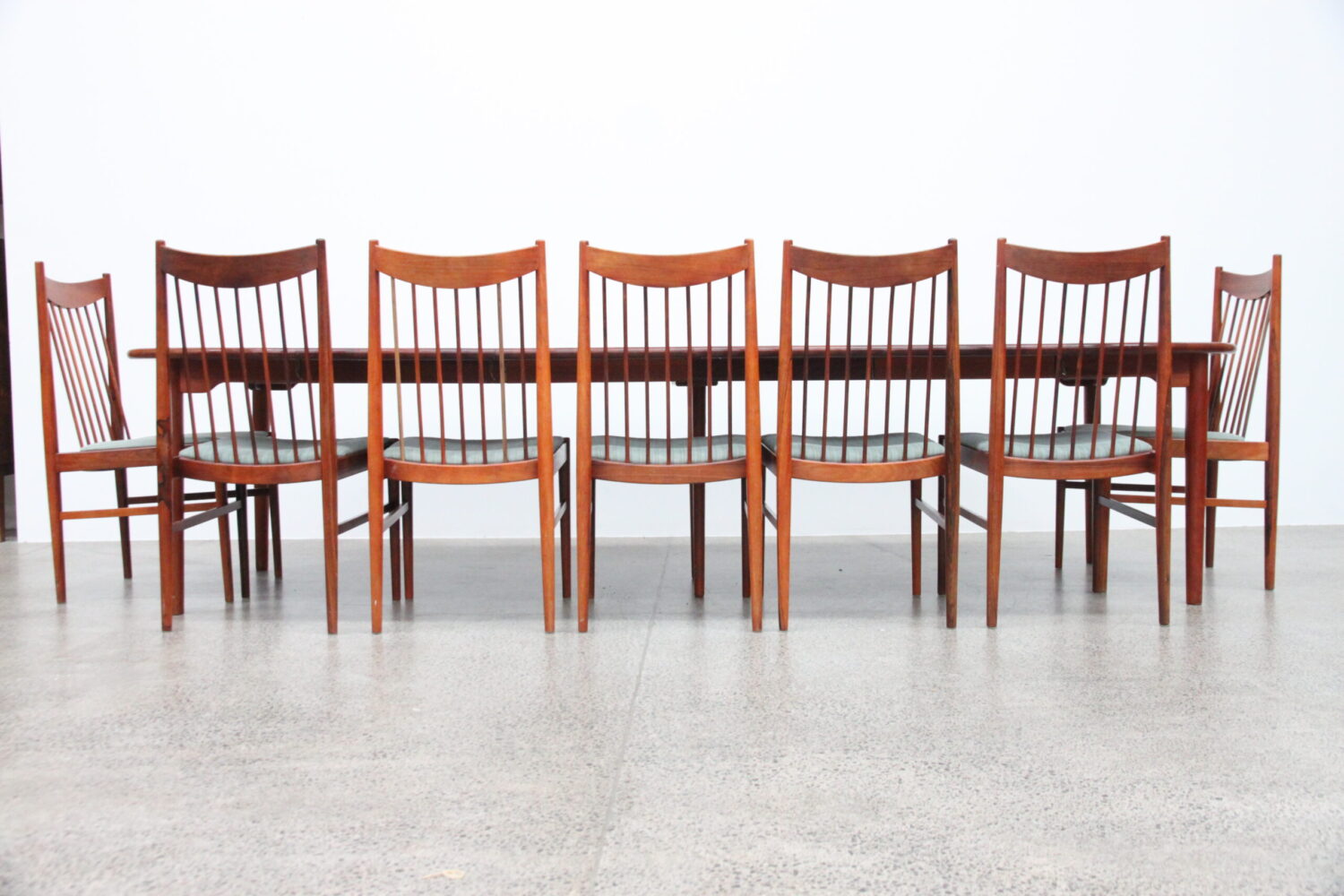 Large Solid Teak Banquet Table With X4 extensions