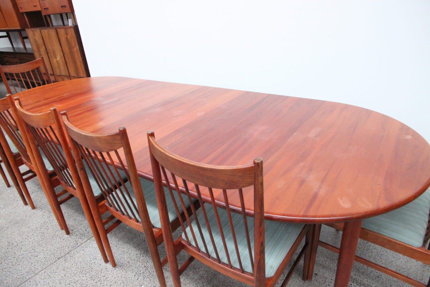 Large Solid Teak Banquet Table With X4 extensions