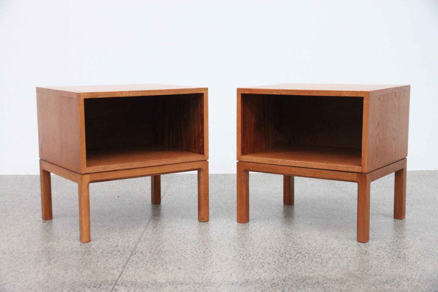 Pair of Bedsides With Large Cubby Hole
