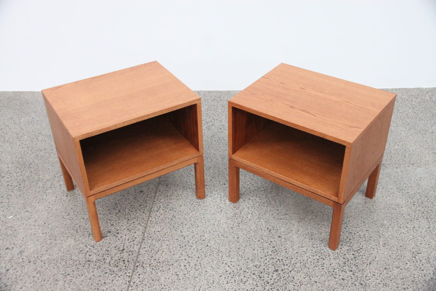 Pair of Bedsides With Large Cubby Hole
