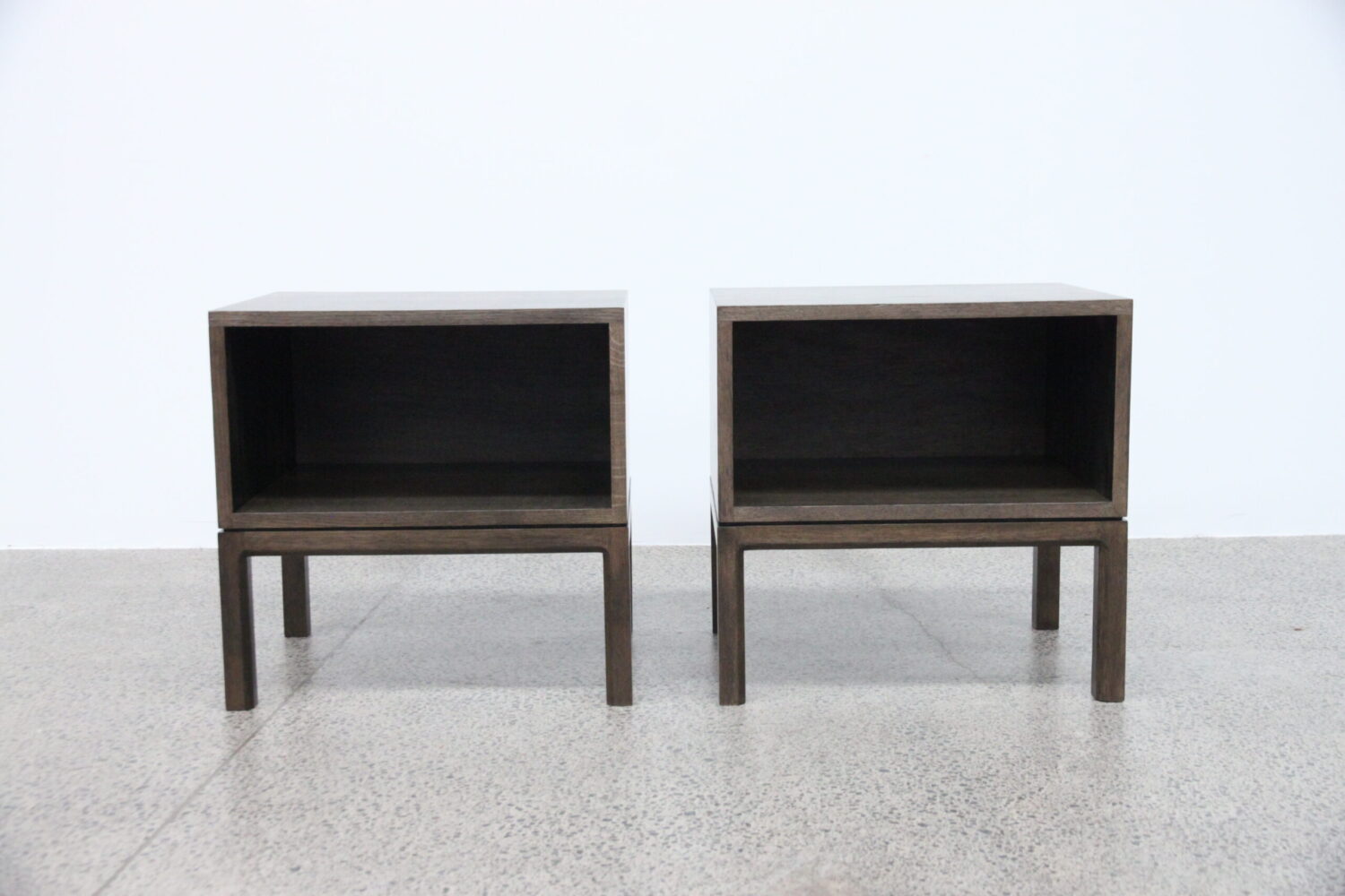 Pair of Bedsides With Large Cubby Hole