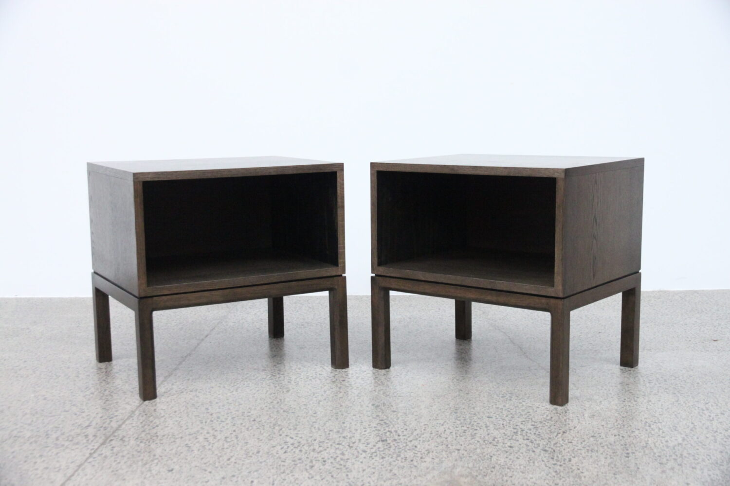 Pair of Bedsides With Large Cubby Hole