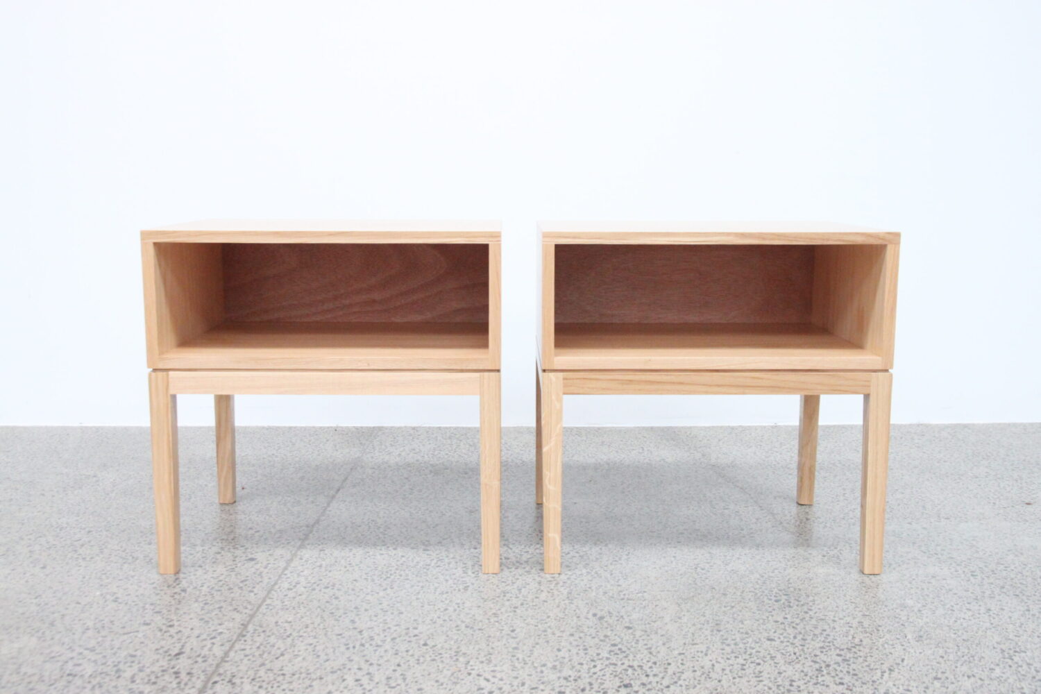 Blond Oak Bedside Tables