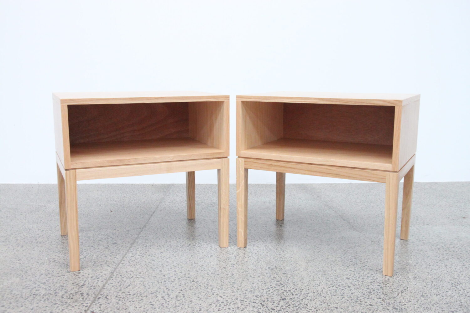 Blond Oak Bedside Tables