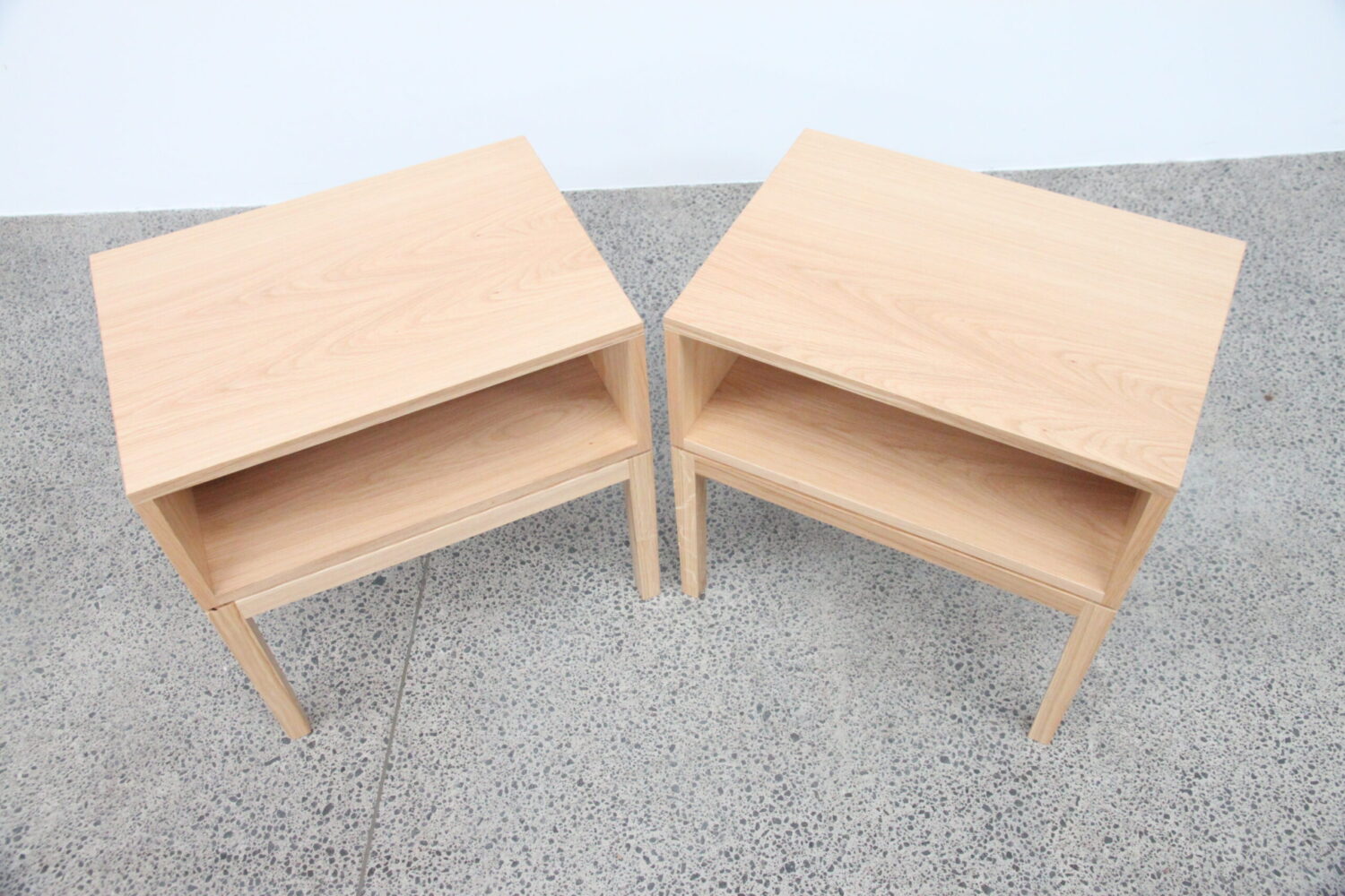 Blond Oak Bedside Tables