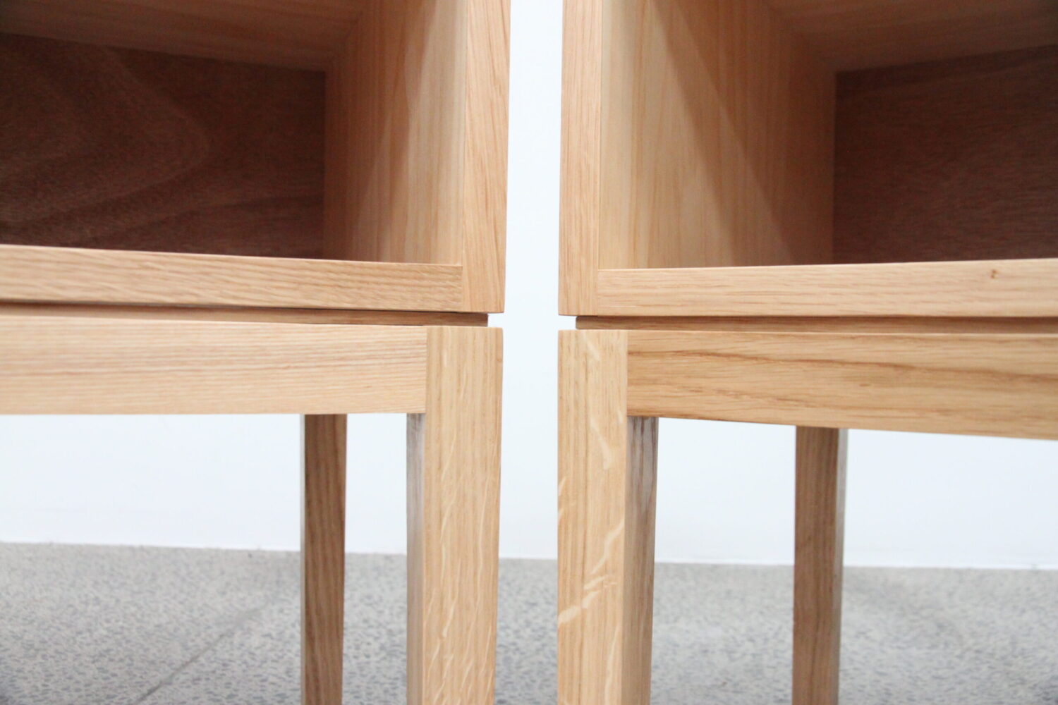 Blond Oak Bedside Tables