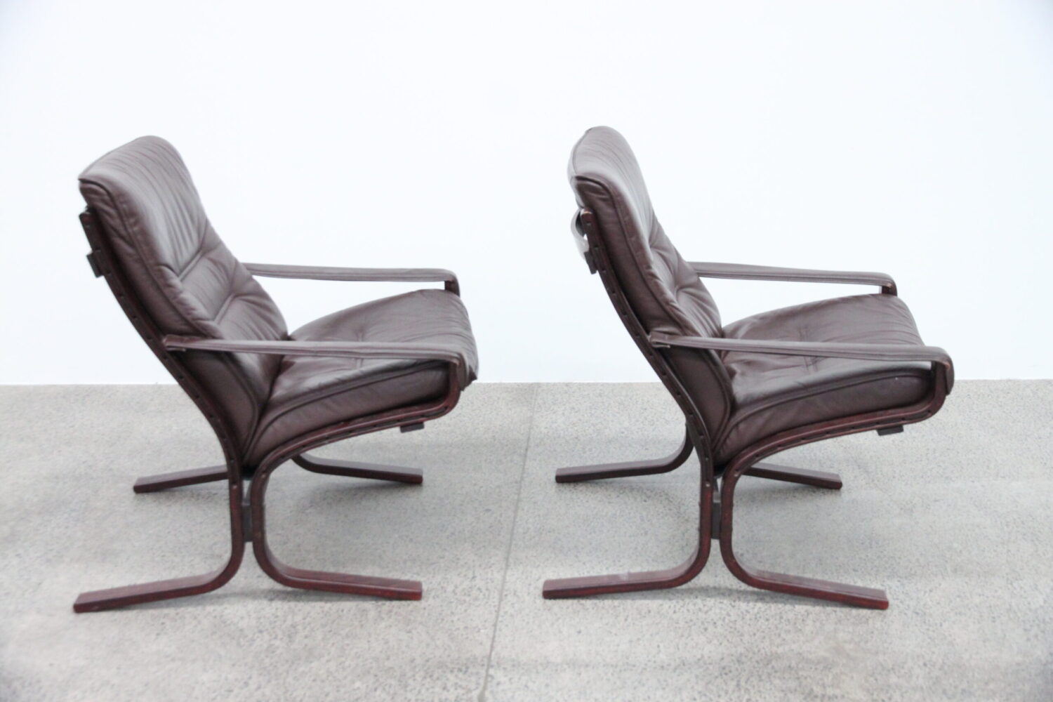Pair Of Leather Siesta Chairs