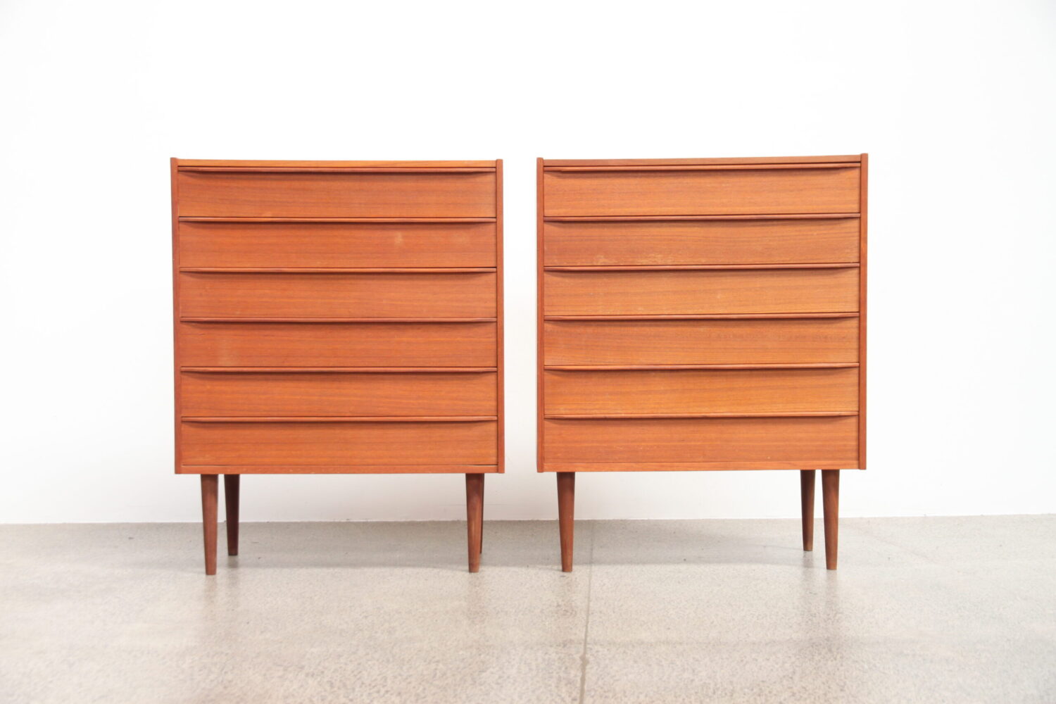 Pair of Teak Danish Tallboys