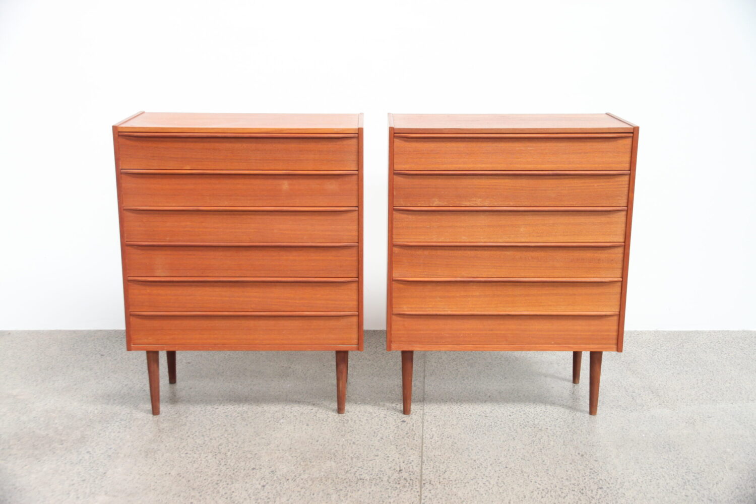 Pair of Teak Danish Tallboys