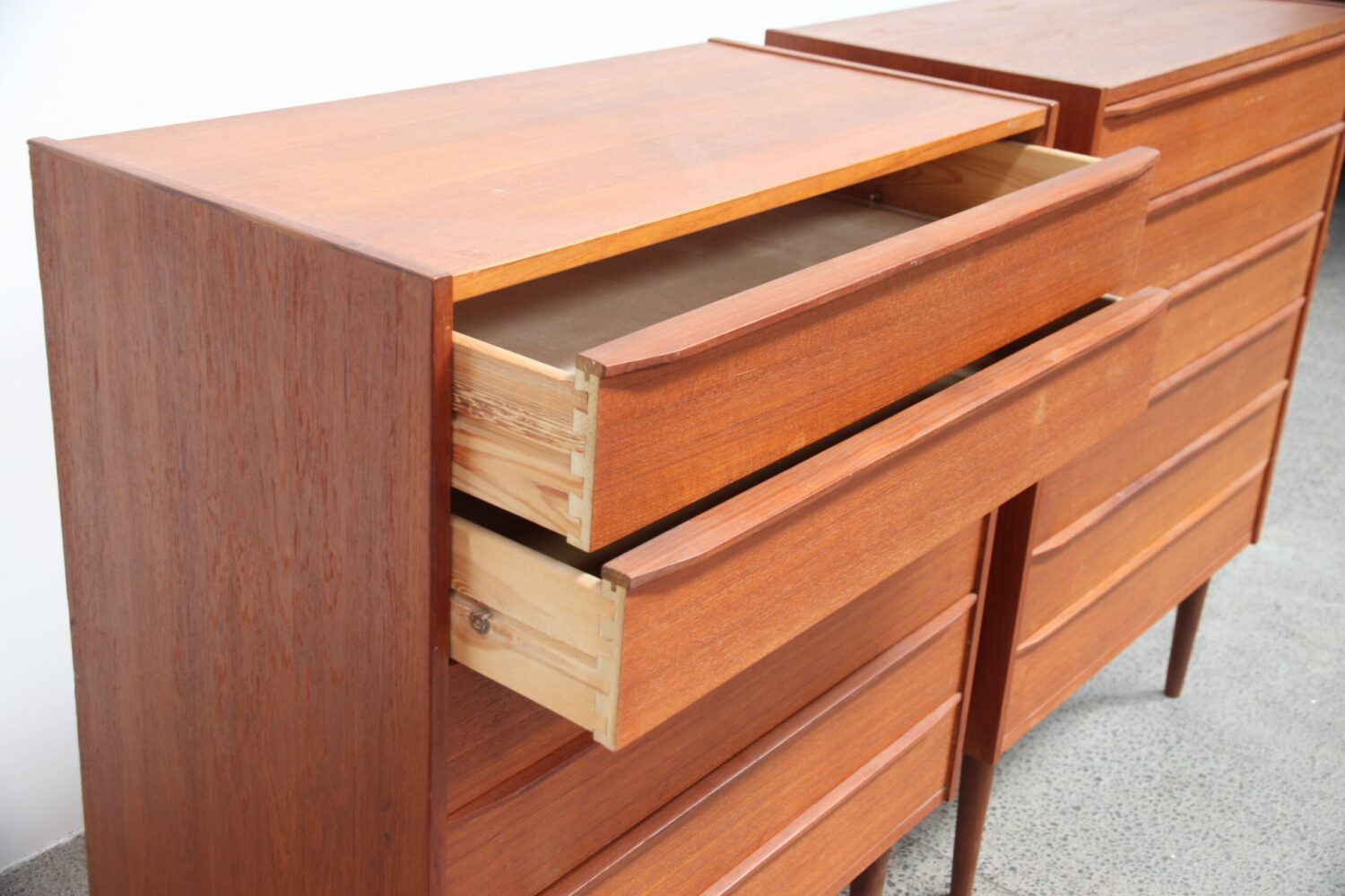 Pair of Teak Danish Tallboys