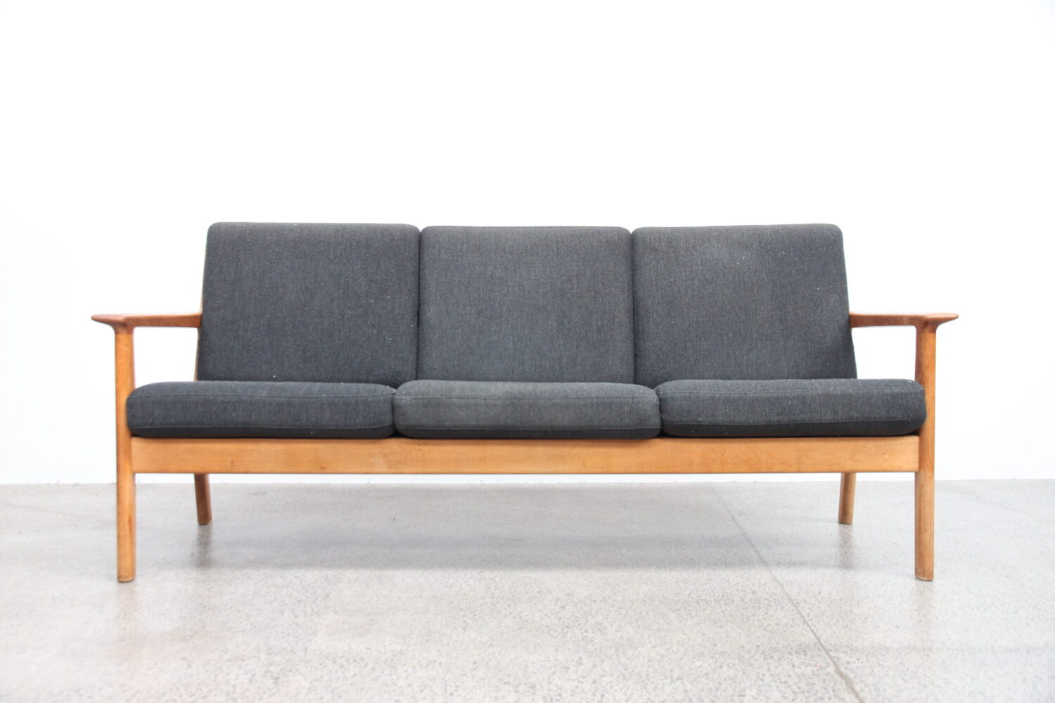 Oak & Wool Sofa by Hans Wegner
