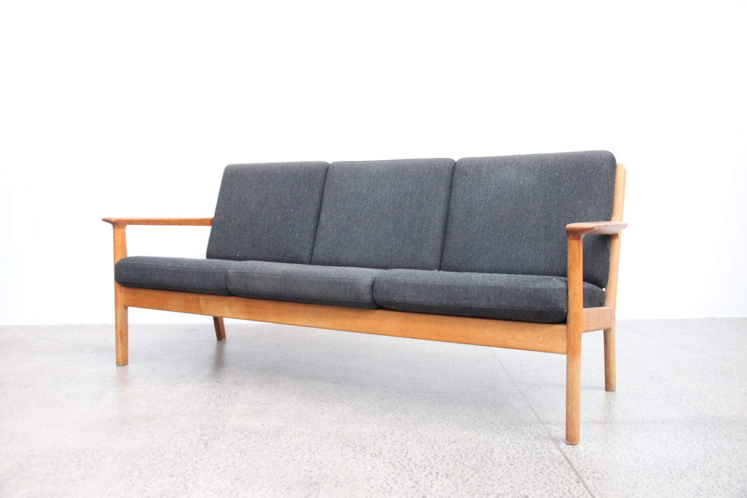 Oak & Wool Sofa by Hans Wegner