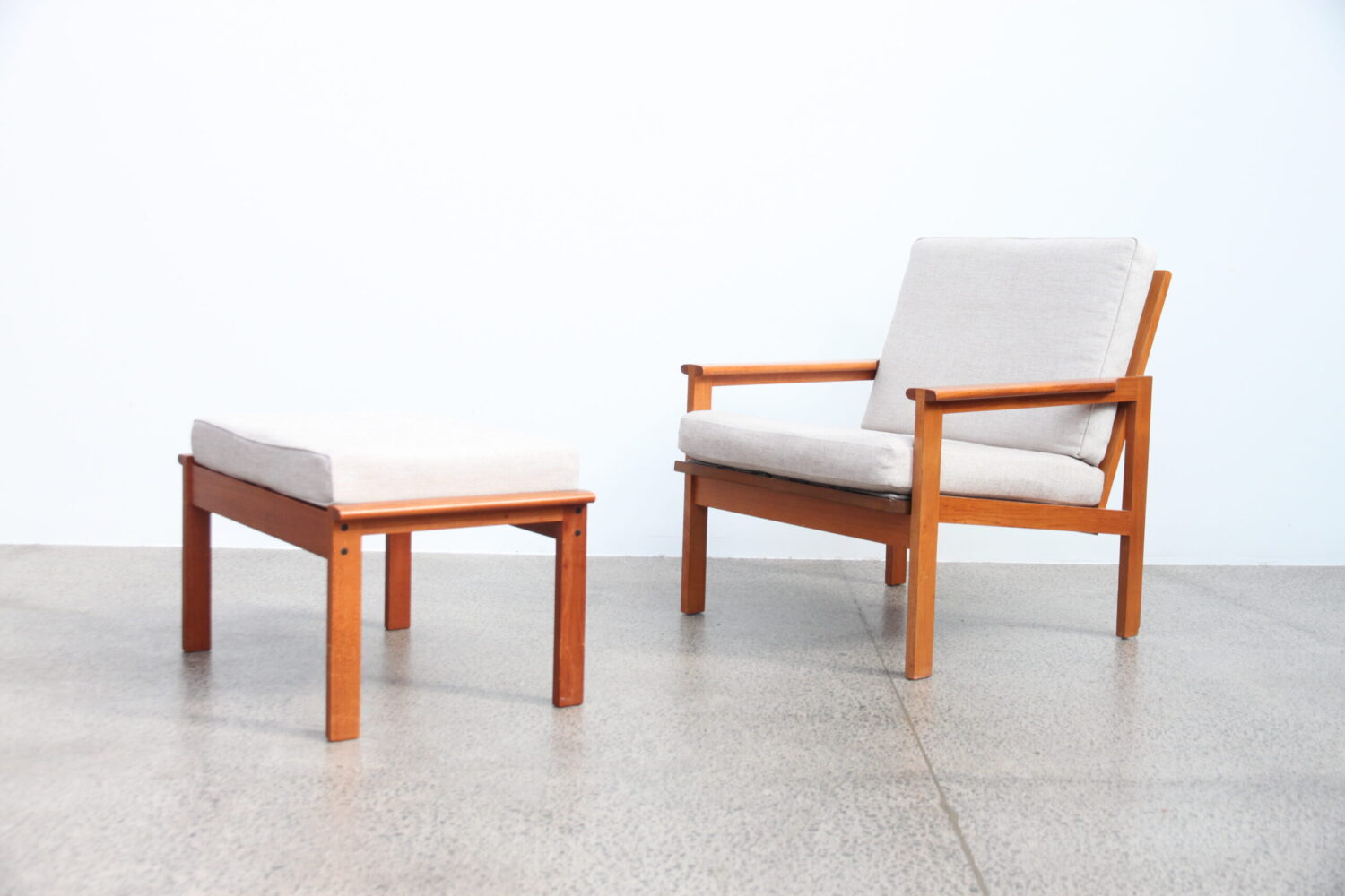 Armchair and Footstool by Illum Wikkelso