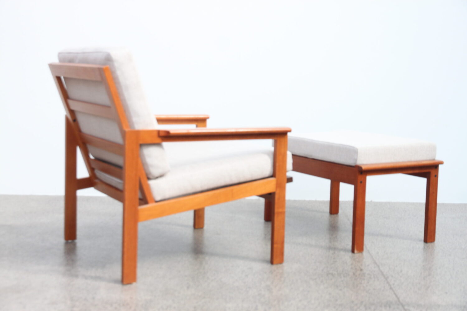 Armchair and Footstool by Illum Wikkelso