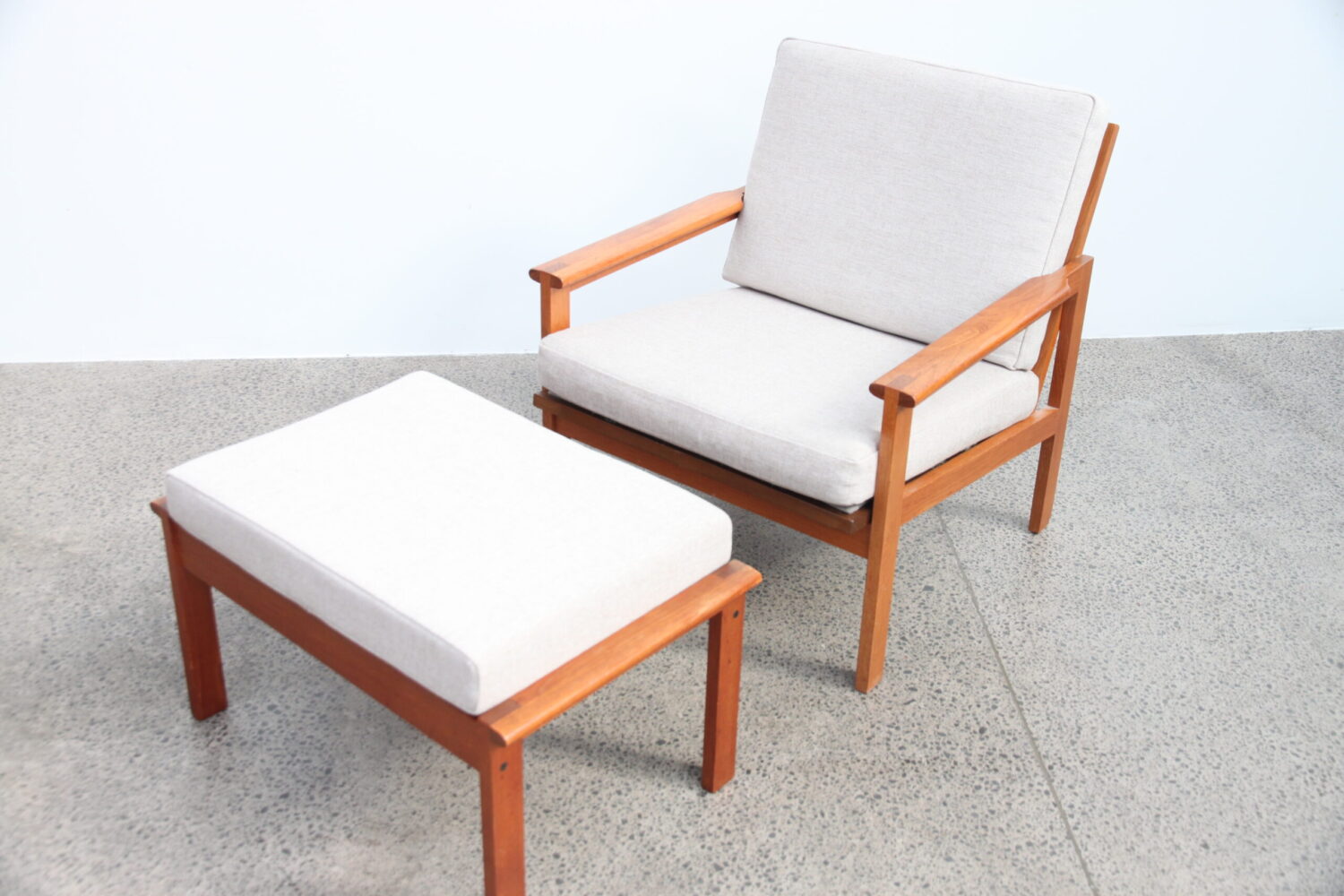 Armchair and Footstool by Illum Wikkelso