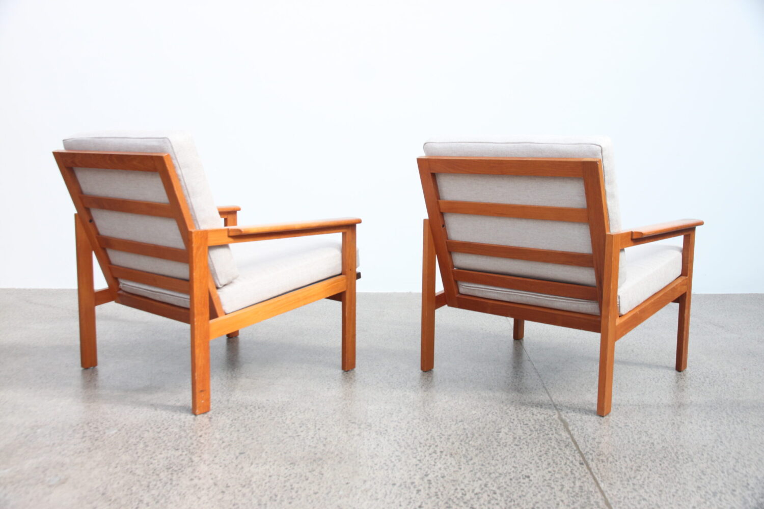 Armchairs by Illum Wikkelso in Teak