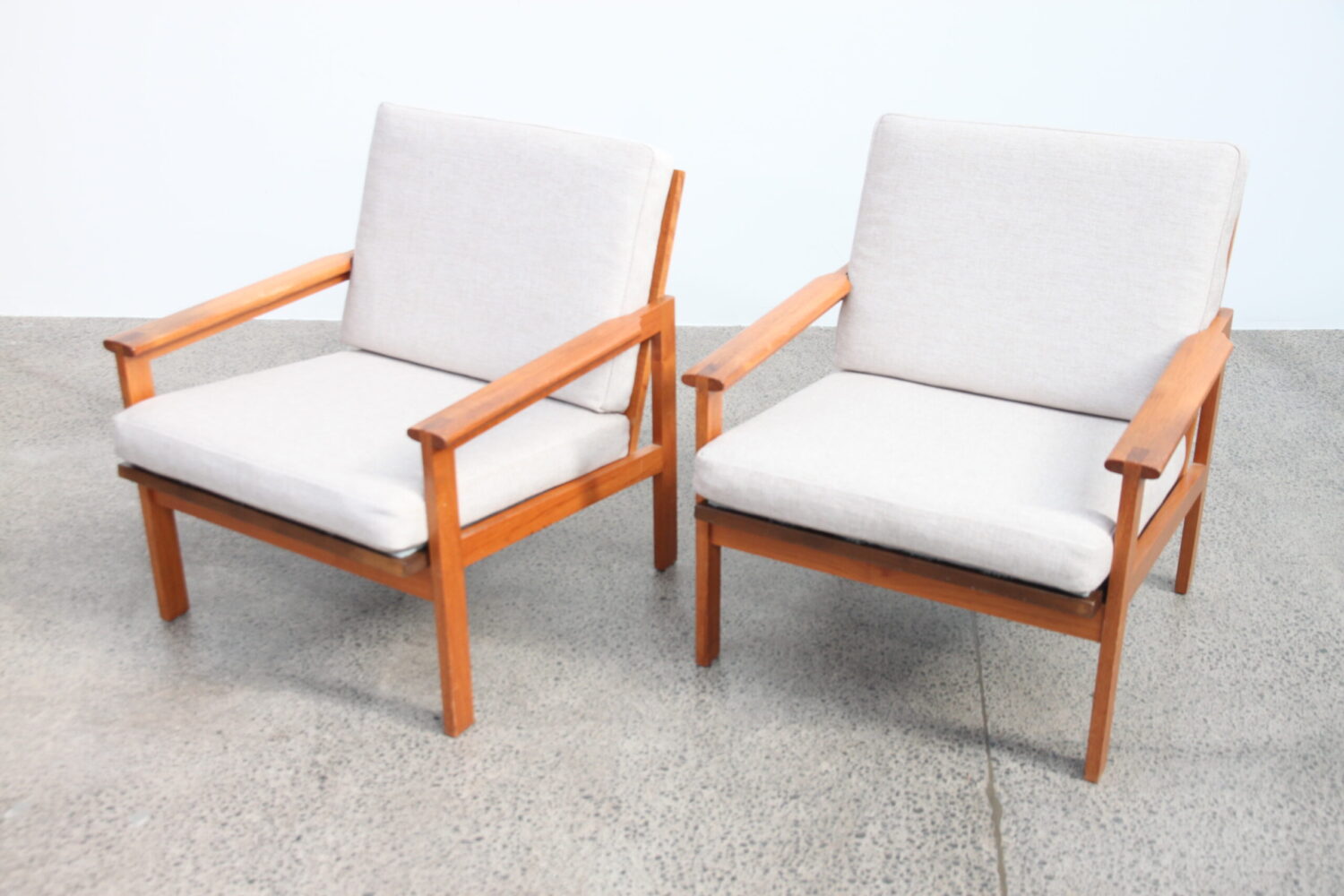 Armchairs by Illum Wikkelso in Teak